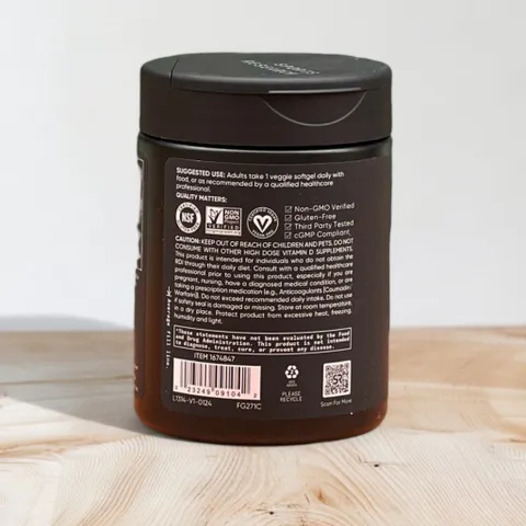 Viên uống bổ sung Vitamin D3 + K2 SR Sport Research 160 viên - Hỗ trợ sức khỏe xương, miễn dịch và tim mạch