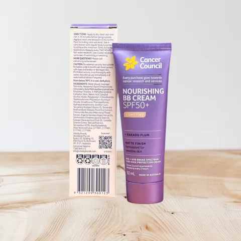 Kem Chống Nắng Che Khuyết Điểm Cancer Council SPF 50+ - BB Cream Dạng Matte Màu Sáng 50ml cho Da Mặt
