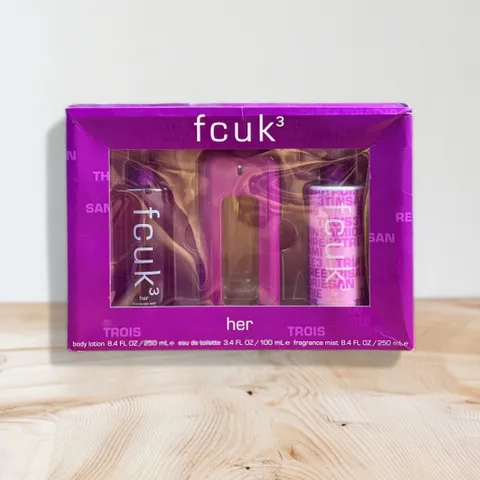 Set nước hoa nữ Fcuk 3 EDT Spray By French Connection gồm body lotion 250ml + nước hoa 100ml + xịt body 250ml