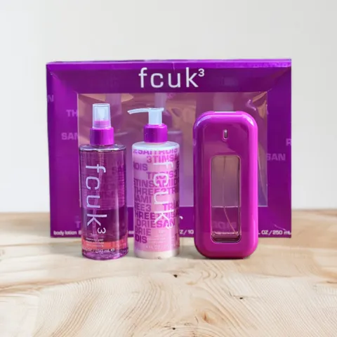 Set nước hoa nữ Fcuk 3 EDT Spray By French Connection gồm body lotion 250ml + nước hoa 100ml + xịt body 250ml