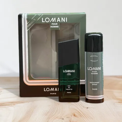 Set nước hoa nam Lomani Pour Homme gồm 1 chai nước hoa EDT 100ml + 1 xịt body 200ml