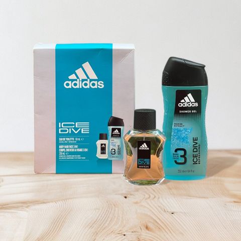 Set nước hoa nam Adidas Ice Dive gồm nước hoa EDT 50ml + sữa tắm 250ml