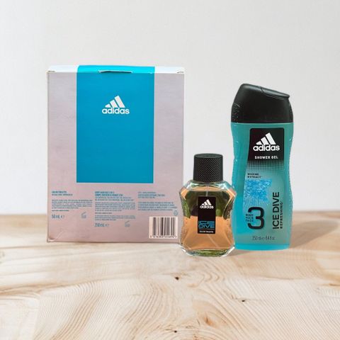 Set nước hoa nam Adidas Ice Dive gồm nước hoa EDT 50ml + sữa tắm 250ml