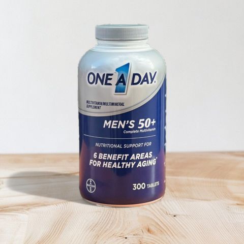Viên Uống Bổ Sung Vitamin One A Day Men 50+ - Hỗ Trợ Sức Khỏe Nam Giới Trên 50 Tuổi - 300 Viên