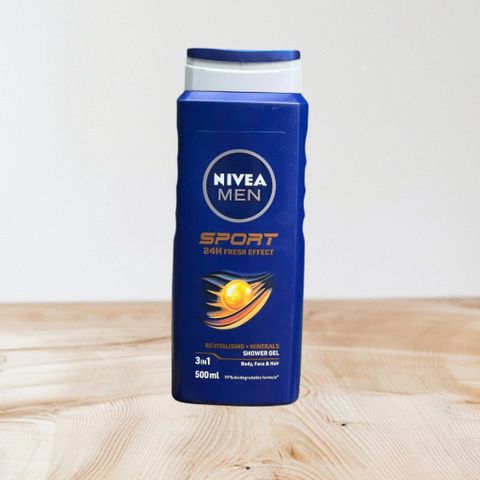 Sữa Tắm Gội Toàn Thân Nivea Men Sport 24H Fresh Effect 500ml - Chăm Sóc Cơ Thể Nam Tươi Mát, Hương Thơm Duy Trì Suốt Ngày