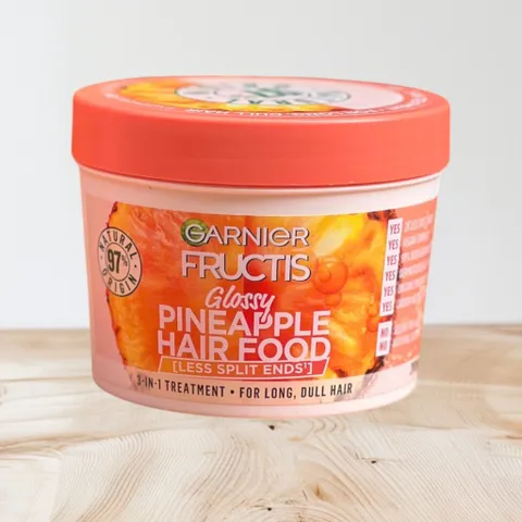 Kem ủ tóc đa năng mùi dứa Garnier Fructis Glossy Pineapple Hair Food 390ml