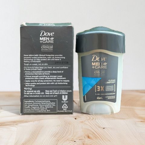 Lăn Khử Mùi Nam Dove Clinical Protection 45ml - Deodorant Sạch Mát, Chống Đổ Mồ Hôi Hiệu Quả, Hàng Chính Hãng Úc