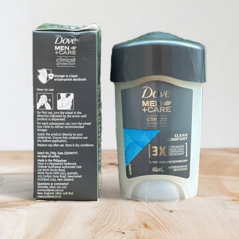 Lăn Khử Mùi Nam Dove Clinical Protection 45ml - Deodorant Sạch Mát, Chống Đổ Mồ Hôi Hiệu Quả, Hàng Chính Hãng Úc