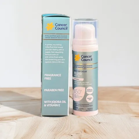 Kem Chống Nắng Cancer Council Face Day Wear Fluid Matte SPF 50+ 50ml - Bảo Vệ Da, Lớp Matte Lỳ, Sản Phẩm Chính Hãng Úc