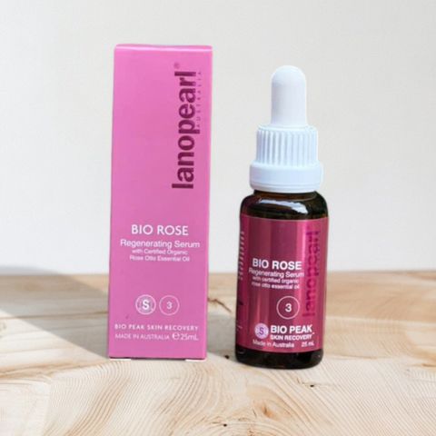 Serum Tái Tạo Da Lanopearl Bio Rose 25ml - Dưỡng Ẩm, Chống Lão Hóa và Sạm Nám Da từ Hoa Hồng Thiên Nhiên