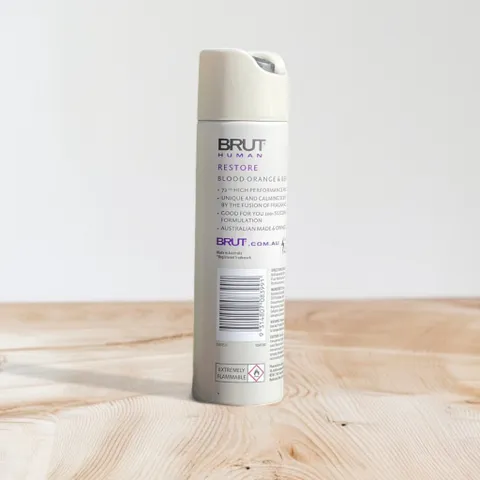 Xịt khử mùi Brut Human Restore Blood Orange & Bergamot plus Magnesium 130g