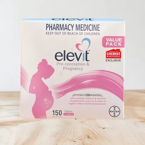 Viên uống vitamin tổng hợp Elevit cho mẹ mang thai & chuẩn bị mang thai - Hỗ trợ sức khỏe phụ nữ - 150 viên