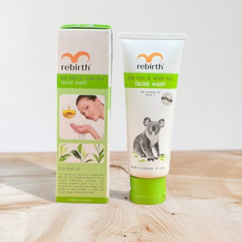 Sữa Rửa Mặt Rebirth Trà Tràm Trà Trắng 100ml - Chăm Sóc Da Mặt Sáng Khỏe, Làm Sạch Sâu, Phù Hợp Cho Da Nhạy Cảm