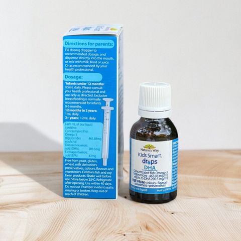Siro bổ sung DHA dạng nước Nature's Way Kids Smart Drops DHA 20ml
