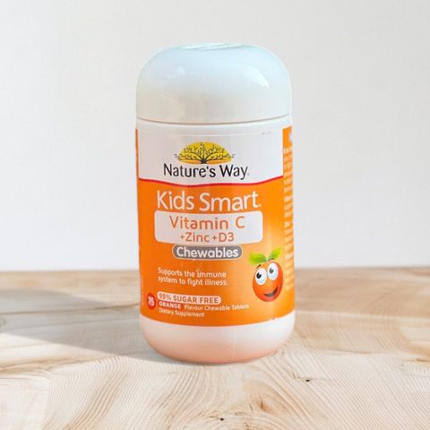 Kẹo tăng sức đề kháng Vitamin C Zinc D3 kids smart Nature’s way 75 viên