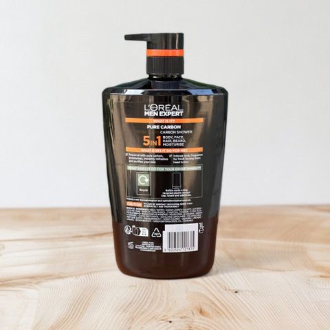 Sữa Tắm Nam L'oreal Paris Men Expert Pure Carbon 1000ml - Chăm Sóc Da Mịn Màng, Hương Thơm Nam Tính, Đồ Chăm Sóc Cơ Thể Xuất Xứ Mỹ
