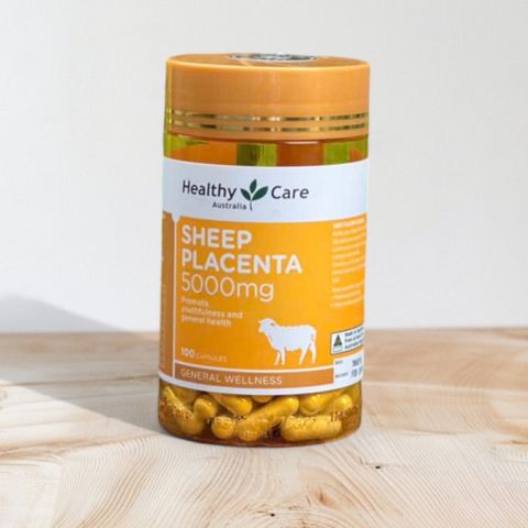 Viên uống nhau thai cừu Sheep Placenta 5000mg Healthy Care - Tăng cường sức khỏe, 100 viên, Hỗ trợ làm đẹp da và sức khỏe tổng quát