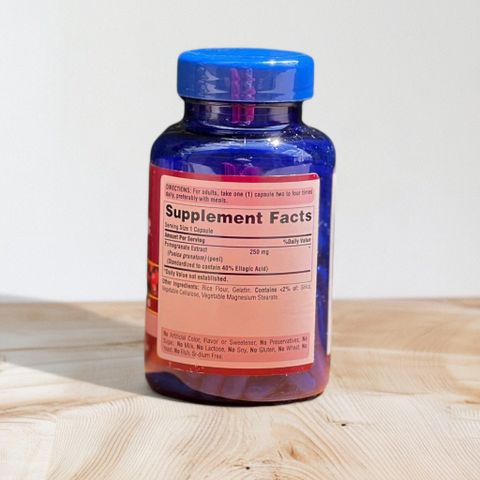 Viên uống chống nắng nội sinh lựu đỏ Pomegranate Extract 250mg Puritan’s Pride 120 viên