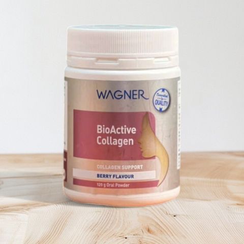 Bột bổ sung collagen Wagner Bioactivecollagen berry flavor 120g hàng Úc