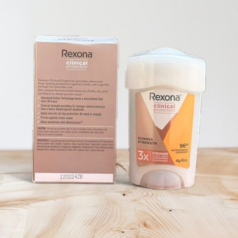 Lăn Khử Mùi Rexona Clinical Protection Cream Summer Strength 48g - Bảo Vệ Lâu Dài, Hương Thơm Tươi Mát