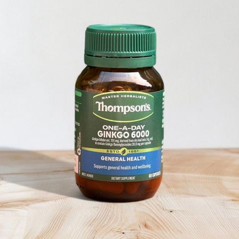 Viên uống bổ não Ginkgo 6000 Thompson's One a Day - Tăng cường trí nhớ, hỗ trợ sức khỏe não bộ từ Úc