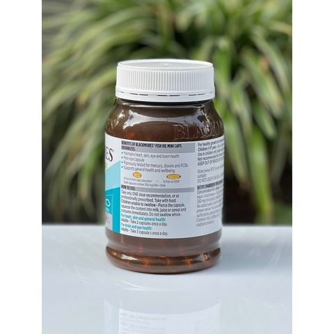 Viên uống dầu cá không mùi Fish oil mini caps odourless blackmores 400 viên