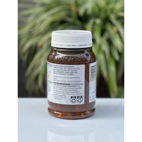 Viên uống dầu cá không mùi Fish oil mini caps odourless blackmores 400 viên