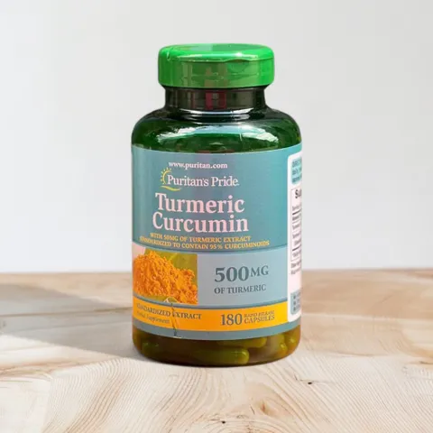 Viên uống bổ sung tinh chất nghệ Turmeric Curcumin 500mg Puritan’s Pride - Hỗ trợ sức khỏe 180 viên