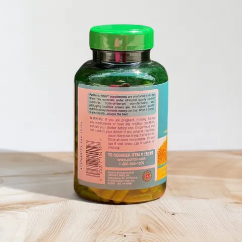 Viên uống bổ sung tinh chất nghệ Turmeric Curcumin 500mg Puritan’s Pride - Hỗ trợ sức khỏe 180 viên