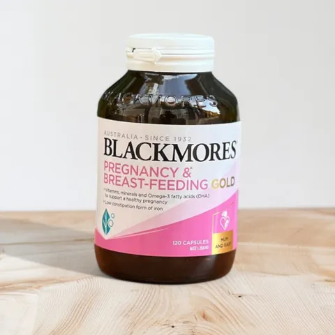 Viên Uống Bổ Sung Vitamin Cho Bầu Blackmores Pregnancy & Breast Feeding Gold 120 Viên - Dinh Dưỡng An Toàn Dành Cho Mẹ Bầu
