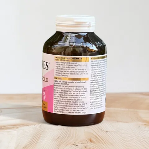 Viên Uống Bổ Sung Vitamin Cho Bầu Blackmores Pregnancy & Breast Feeding Gold 120 Viên - Dinh Dưỡng An Toàn Dành Cho Mẹ Bầu
