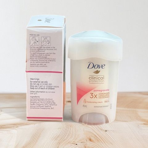 Lăn Khử Mùi Dove Lựu Pomegranate 96h – Giữ Mùi Tươi Mát Suốt Cả Ngày, 45ml, Chăm Sóc Cơ Thể Hàng Đức