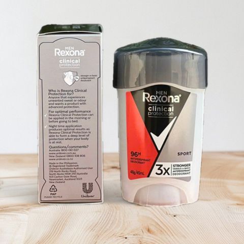 Lăn Khử Mùi Rexona Men Clinical Protection Deodorant Sport 48g - Khử Mùi Hiệu Quả, Đặc Biệt Dành Cho Nam Giới
