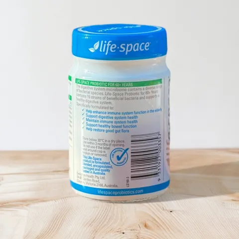 Viên uống men vi sinh cho người lớn trên 60 tuổi Life Space Probiotic for 60+ Years 60 viên