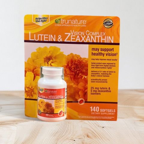Viên bổ mắt Trunature Vision Complex Lutein & Zeaxanthin 140 viên - Bảo vệ sức khỏe mắt từ Mỹ, hàng chất lượng cao