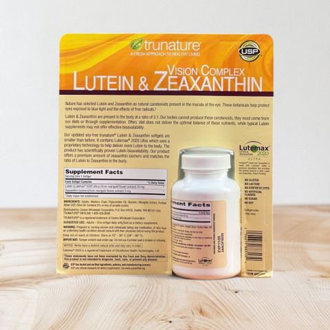Viên bổ mắt Trunature Vision Complex Lutein & Zeaxanthin 140 viên - Bảo vệ sức khỏe mắt từ Mỹ, hàng chất lượng cao