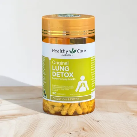 Viên uống thải độc gan Lung Detox Healthy Care 180 viên - Hỗ trợ sức khỏe gan, sản phẩm nhập khẩu từ Úc