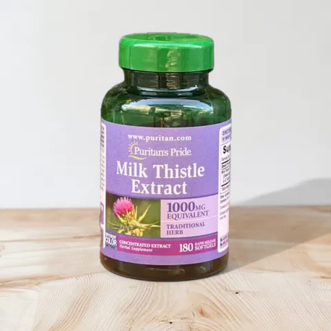Viên uống thải độc gan Milk Thistle Extract 1000mg Puritan's Pride - Bổ gan, hỗ trợ sức khỏe gan, 180 viên