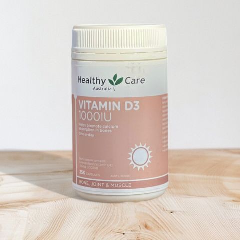 Viên uống bổ sung vitamin D3 1000IU Healthy Care 250 viên