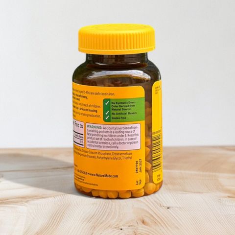 Viên uống bổ sung sắt Iron 65mg Nature Made 365 viên - Tăng cường sức khỏe, hỗ trợ bổ máu cho cơ thể