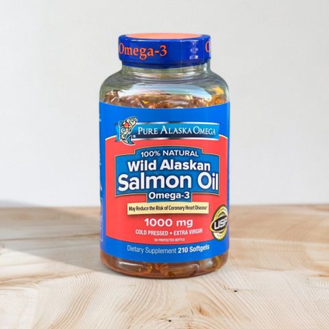 Viên Uống Dầu Cá Hồi Salmon Oil 1200mg Pure Alaska Omega - Tăng Cường Sức Khỏe Tim Mạch 210 Viên