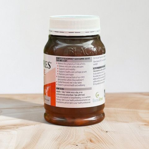 Viên uống bổ xương khớp Glucosamine Sulfate Blackmores 1500mg - Hỗ trợ xương khớp, 180 viên, dùng 1 viên/ngày
