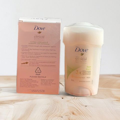 Lăn Khử Mùi Nữ Dove Women Clinic Cream Fresh Touch 45ml - Chống Mồ Hôi, Hương Thơm Nữ Tính, Sản Phẩm Chính Hãng