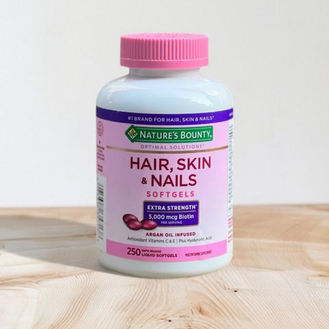 [ MẪU MỚI ] Viên uống Hair Skin Nails 5000mcg biotin Nature’s Bounty 250 viên