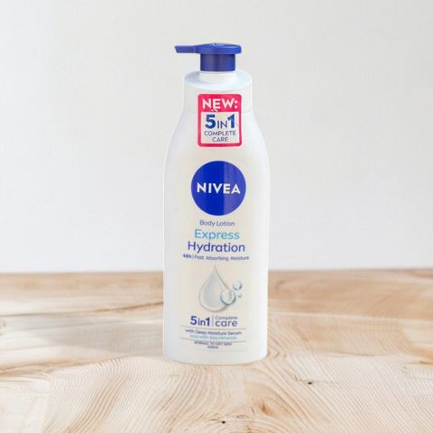Sữa Dưỡng Thể Nivea Express Hydration 5in1 Cho Da Thường 400ml - Hấp Thụ Nhanh, Không Nhờn Dính, Hương Thơm Dễ Chịu