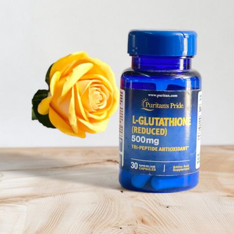 Viên uống trắng da L-Glutathione 500mg Puritan’s Pride 30 viên