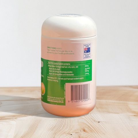 Viên Uống Bổ Não Nature's Way Ginkgo Biloba 2000mg - 120 Viên Tăng Cường Trí Nhớ và Tập Trung