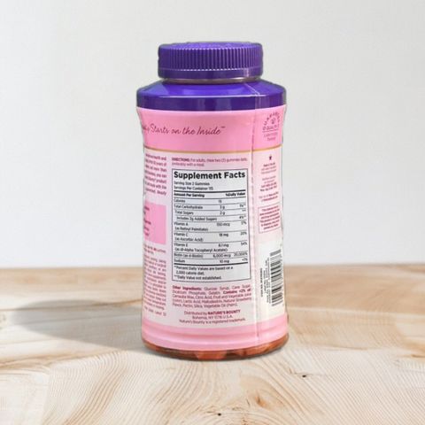 Kẹo Dẻo Hỗ Trợ Mọc Tóc Hair Skin Nails Nature's Bounty 6000mcg - Ngăn Rụng Tóc, Chăm Sóc Tóc và Móng 230 Viên