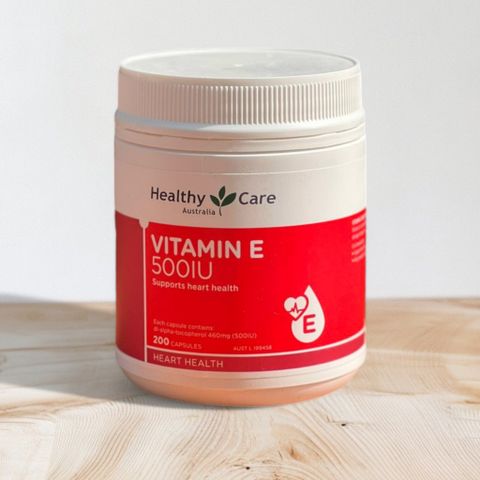 Viên uống bổ sung Vitamin E 500IU Healthy Care 200 viên - Tăng cường sức khỏe và làm đẹp da tự nhiên