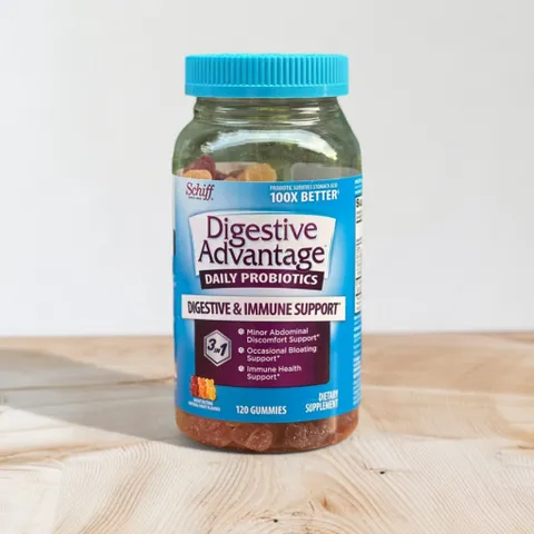 Kẹo dẻo hỗ trợ hệ tiêu hoá cho bé trên 3 tuổi và người lớn Probiotics Schiff Digestive Advantage 120 viên